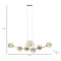 LAMPADARIO JAPAN 7 ŚWIATEŁ 115X36X116 cm